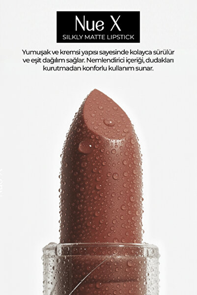 New Well Nue X Silkly Matte Lipstick Nude Kahve 04