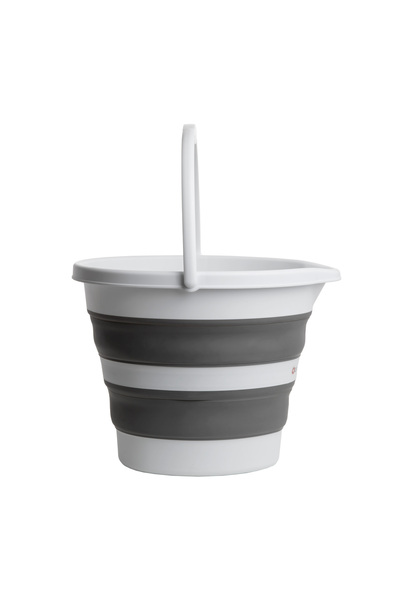 awwaline Foldable plastic bucket, awwaline, white/gray, 10 liters