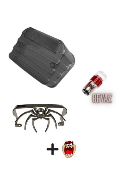 GMS Cg Çita Füme stop camı+Örümcek+Stop çakar Ampülü BEYAZ +hdiye tzmnya sticker