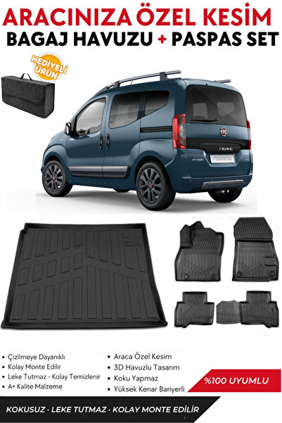 ko kaliteoto Fiat Fiorino 2021-2022-2023-2024-2025 Model Bagaj Havuzu+Paspas ...