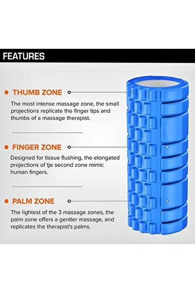 Boldy Foam Roller - Exercise Roller - Massage Roller - Warm-Up Roller - Medium Firm Massage Foam-Pilates Roller