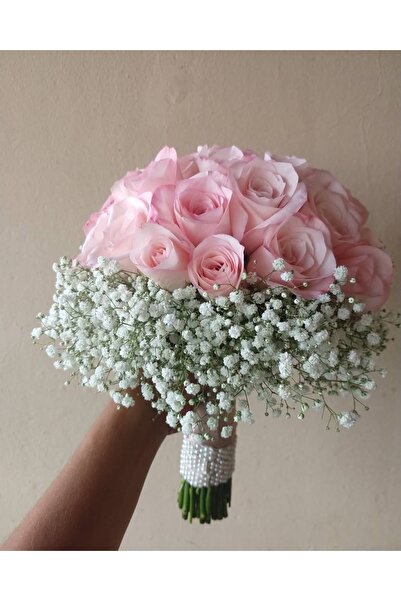 Diana Accessory PEMBE GÜL HAYRANLIK VE ŞİRİNLİGİN SEMBOLÜ GELİN ÇİÇEGİ 15 ADET