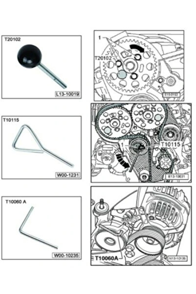 Other TIMING LOCKING TOOL + TENSIONER WRENCH VAG 1.4 1.6 TDI