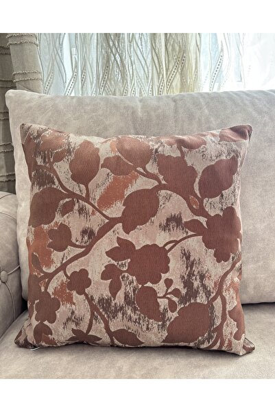 YOUC Design وسادة مزخرفة، محشوة بالداخل بنمط برونزي 40 × 40