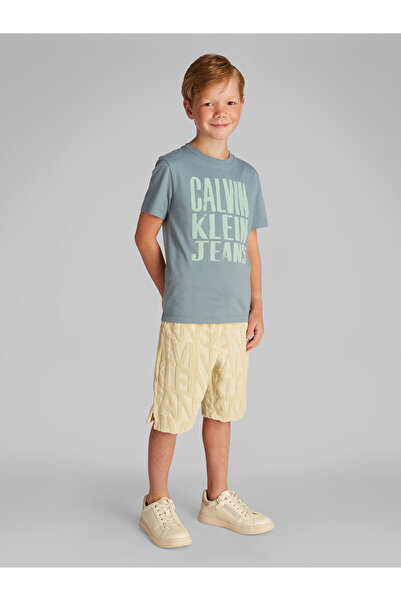 Calvin Klein Boys Trooper Slogan Graphic Crew Neck T-Shirt