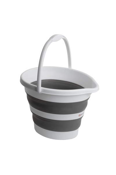 awwaline Foldable plastic bucket, awwaline, white/gray, 10 liters