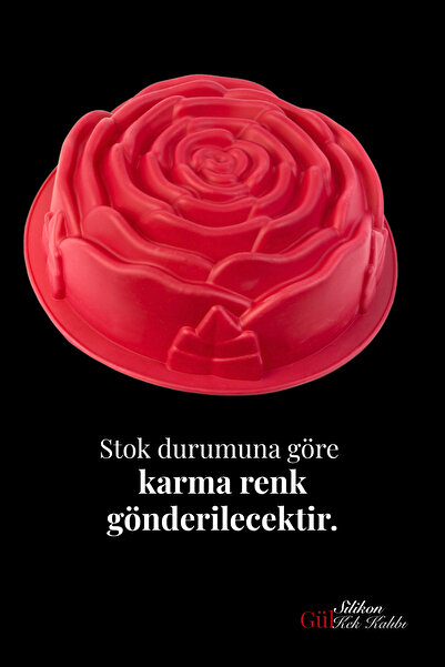 grimorlife Silicone Large Rose Pattern Cake Mold Baking Mold 23 cm - Non-Stick