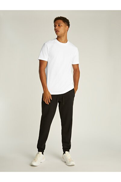 Calvin Klein Men Bright White Heavy Jersey Monogram T-Shirt