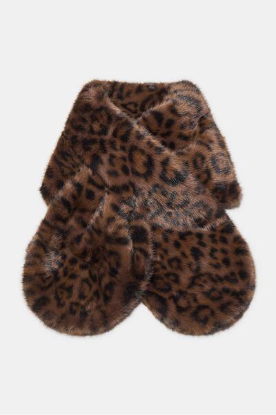 Stradivarius Leopar desenli suni atkı