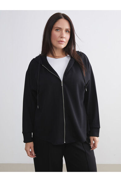 LC Waikiki Блискучі вибори від Shining Store | Жіночий оверсайз-светр з капюшоном і блискавкою