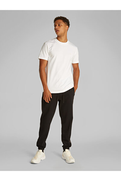 Calvin Klein Men Bright White Heavy Jersey Monogram T-Shirt