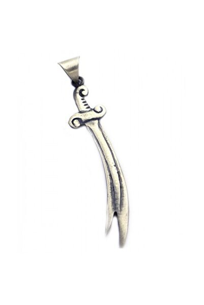 Bibilel 925 Silver Pendant Contoured Sword