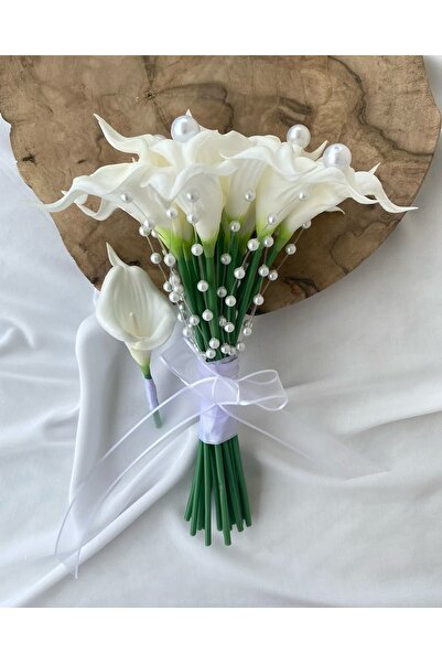 Diana Accessory GALA GELİN ÇİÇEGİ İNCİ DETAYLI GELİN ÇİÇEGİ 15 ADET DAMAT YAK...