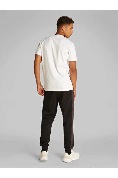 Calvin Klein Men Bright White Heavy Jersey Monogram T-Shirt