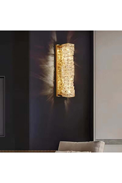 RFAN Lampă de perete LED, model B6720, textură cristalină, 3 tipuri de lumină...