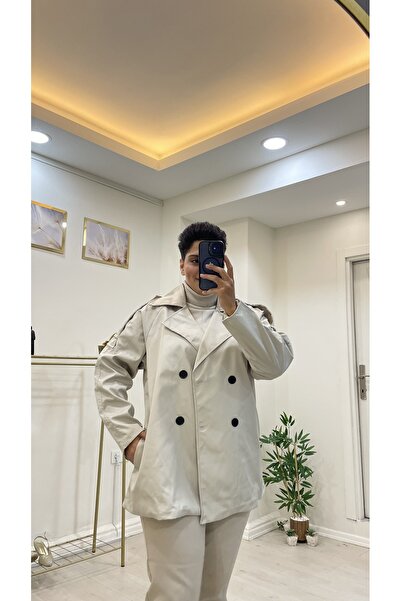 Marka Kruvaze kısa trenç ceket