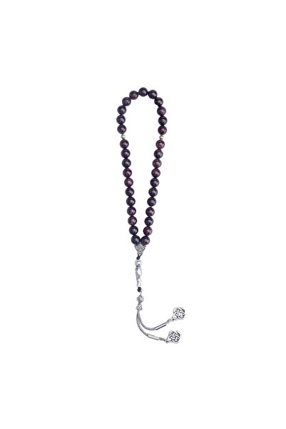 Zeynep Büyükbay Ροζάριο από φυσική πέτρα λάλ 33 τεμάχια