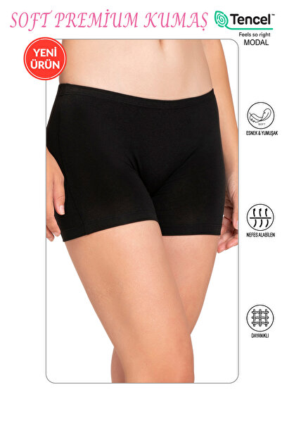 ÖZKAN underwear Özkan 27782 Kadın Premium Kumaş Modal Pamuklu Esnek Rahat Mini Boxer Şort Tayt