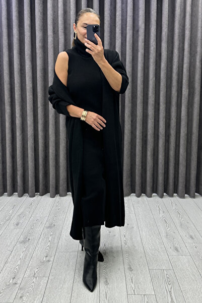 Act Pepicino Kids&Boutique Siyah Hırka Elbise Takım 3216