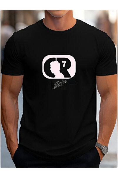 TİMİSİVA Μπλουζάκι Unisex oversized CR7 με τύπωμα από βαμβακερό λαιμόκοψη με ...