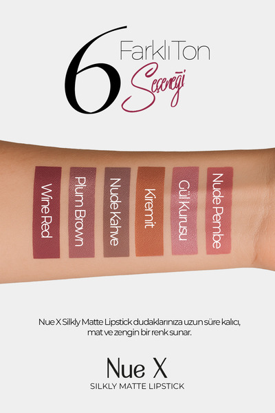 New Well Nue X Silkly Matte Lipstick Kiremit 03