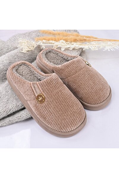 Tmall Papuci bărbătești, cu blană, PB2021, maro