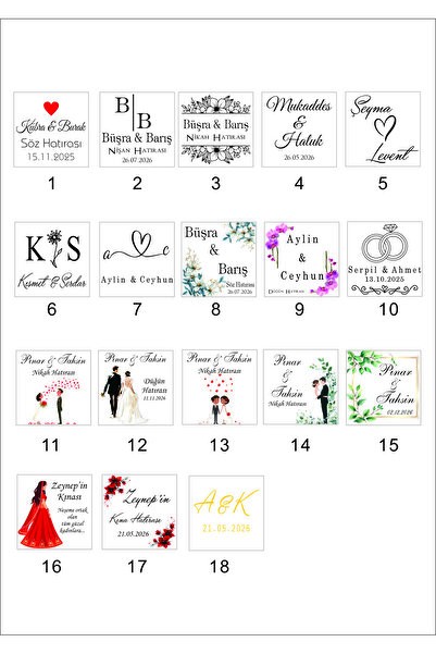 Pleksibu Kişiye Özel Kesilmiş Hazır Çikolata / Kolanya Şişe Etiketleri *3,6X3...