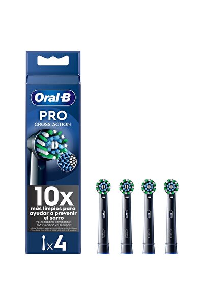 Oral-B Pro Cross Action Electric Toothbrush Refills Black, 4