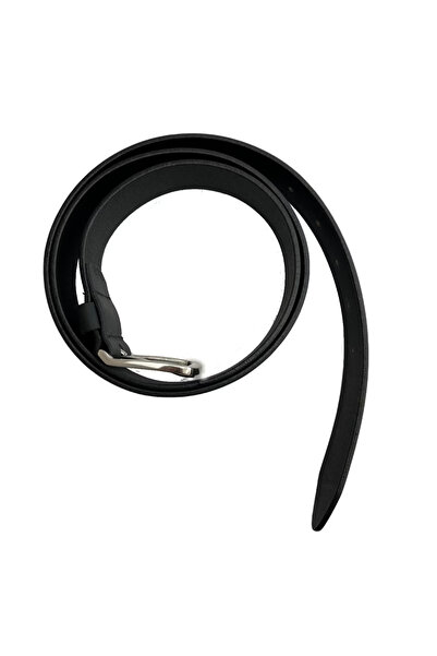 OEM Curea piele naturala barbati, Negru 3.5 cm latime