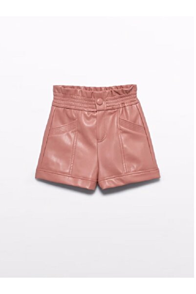 Abel & Lula Girl's Leather Shorts - Pink