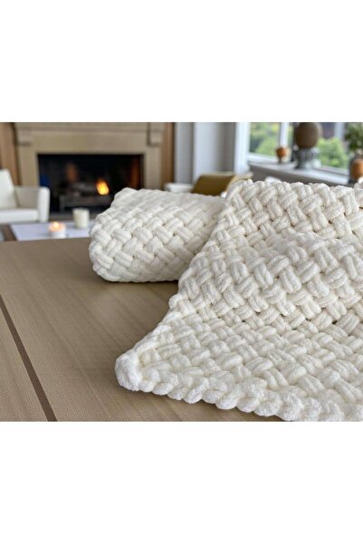 ÇEÇEN HOME (3 Pieces) Puffy Hand Knitting Yarn 55 Panduf Blanket Yarn Scarf Cardigan Mat Yarn 100 Gr. 9Mt.