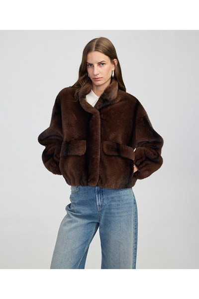 İpekyol Faux Fur with High Collar