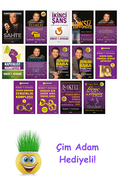 Alfa Yayınları Robert T. Kiyosaki 14 Kitap Seti + Çim Adam Hediye