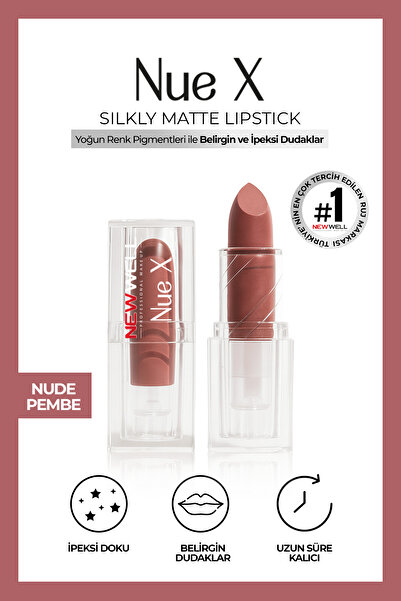 New Well Nue X Silkly Matte Lipstick Nude Pembe 01