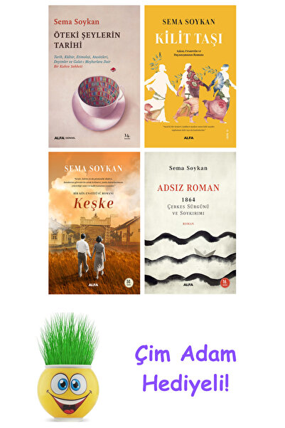 Alfa Yayınları مجموعة كتب سيما سويكان المكونة من 4 كتب + هدية رجل العشب