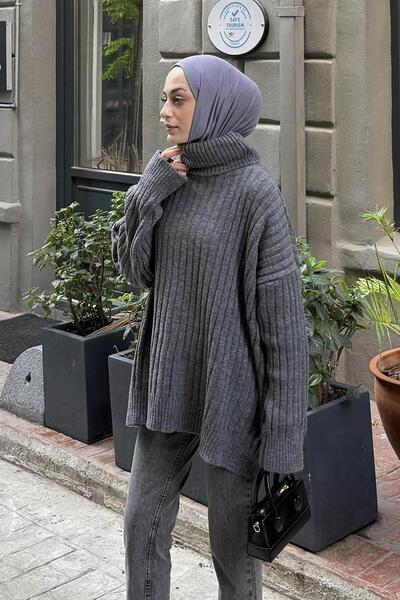 lamelif Turtleneck Sweater Anthracite