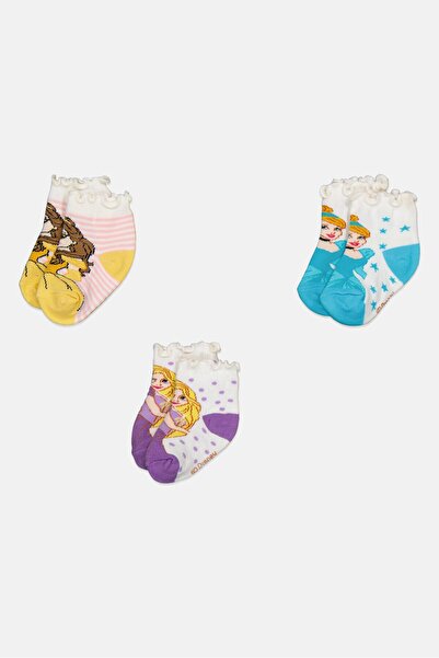 Hamleys Disney X Toddlers Girl 3 Pieces Allover Print Socks, Multicolor