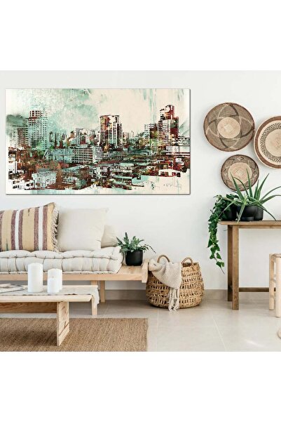Generic لوحه جداريه كانفس - رسمه لعمران المدينه - 21006