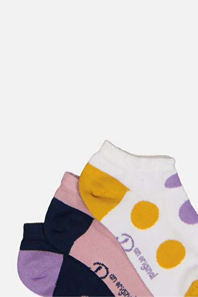 Original Penguin Kids Girl 5 Pairs Stripes Ankle Socks, Multicolor