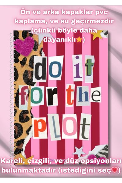 merccuri crafts Aesthetic School Notebook A4 Spiral 50 Sheets - Checkered - Pvc Cover Waterproof