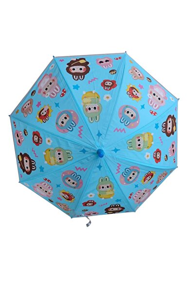 Toyhouse Labubu Figürlü Çocuk Şemsiye Baskılı 8 Telli Şemsiye