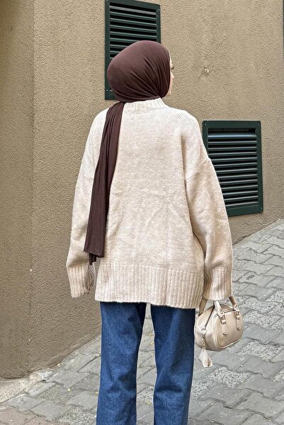 lamelif Wide Sleeve Sweater Beige