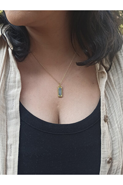 TREND Buğday Başağı Madalyon Kolye | Altın Kaplama Gümüş Bereket Tılsımı