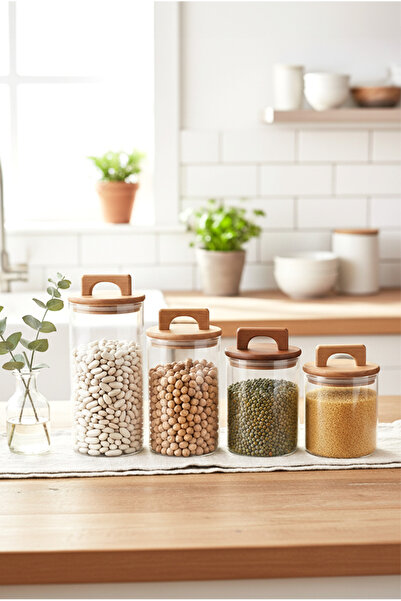 FH finehome Deny Akasya Kapaklı Saklama Kabı 850ml