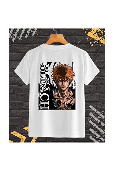 OEM Men's T-Shirt with Printed , Bleach, Cotton, White, XXL INTL