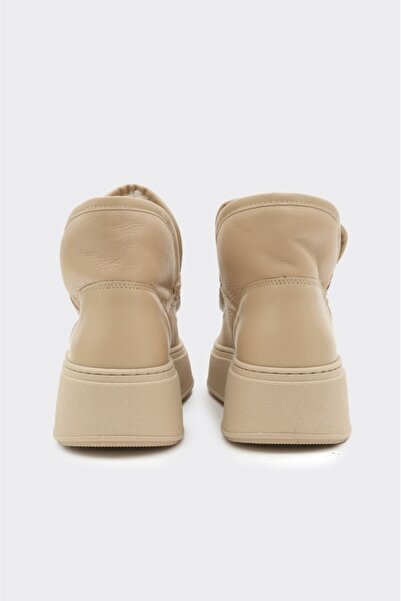 derinet Düz Taban Hakiki Deri Kadın Bot