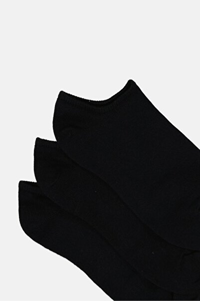 Reebok 3 أزواج من الجوارب الرجالية ذات القطع المنخفض بشعار العلامة التجارية، باللون الأسود