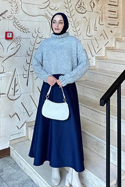 lamelif Crop Sweater Gray