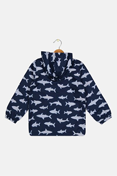 Carter's Kids Boy Allover Print Hooded Jacket, Navy