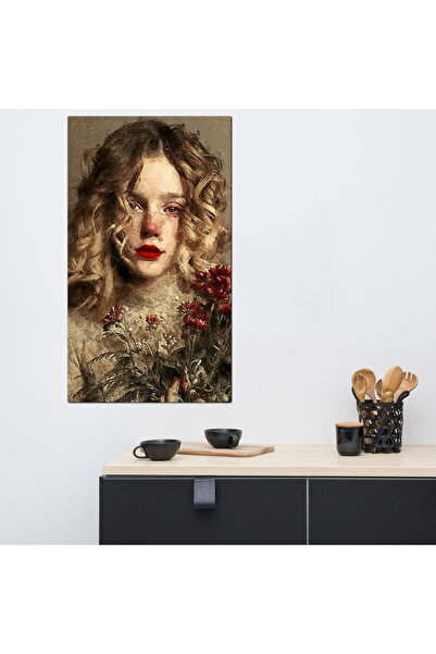 Generic لوحه جداريه كانفس - رسمة فتاه فنيه - 30035